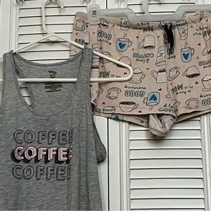 I love coffee two piece sleep set